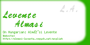 levente almasi business card